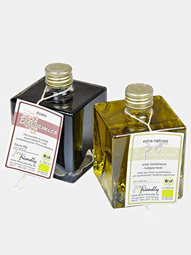 direct&friendly Bio Geschenkset Duett Balsamico und Olivenöl