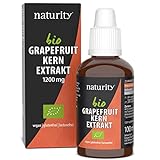 NATURITY Bio Grapefruitkernextrakt, 1200 mg Bioflavonoide/100 ml, zertifizierte Bio-Qualität, vegan und in Deutschland hergestellt, leicht und sauber anzuwenden