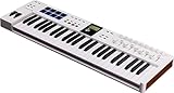 Arturia - KeyLab Essential 49 mk3 - MIDI Controller-Keyboard für die Musikproduktion - 49 Tasten, 9 Drehregler, 9 Fader, ein Modulationsrad, ein Pitch-Bend-Rad, 8 Pads - Weiß
