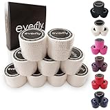 EVERFLY Tape Crossfit - 3 Rollen 5cm x 4,5m - Sportbandage - Hook Grip Daumen und Finger - Selbstklebender Verband - Flexibles Schutzband - Klebeband für Gewichte (9, Weiß)