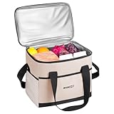 HOTUT Kühltasche Thermotasche, 17,5L Isolierte Kühltasche, Isoliertasche Lunch, Wiederverwendbare Groß Kühltasche, Faltbar Picknicktasche, Kühltasche für Lebensmittel, Arbeit, Picknick, Camping