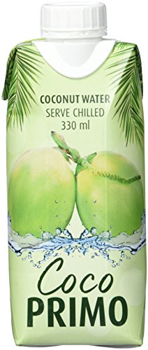 COCO PRIMO Kokosnusswasser, pur, erfrischendes Sportgetränk, exotischer Genuss, wohltuender Durstlöscher, kalorienarm, vegan, 12 x 330 ml