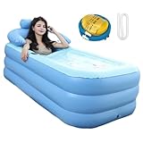 Tragbare Badewanne für Erwachsene – 160 x 83 x 63 cm, faltbare Badewanne für Erholung und Entspannung, ideal für Schwimmbad und Wassertauchen