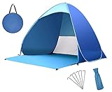 Teenza Pop-Up-Strandzelt, sofortiges Outdoor-Strandzelt, tragbares automatisches wasserdichtes Schattenzelt, geeignet für Familienpicknick, Camping