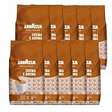 LAV-AZZA Ganze Bohne Kaffee Crema E Aroma 10x1000g (10kg) Premium Kaffee Italia, cremig und aromatisch