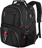 MATEIN Groß Laptop Rucksack Herren 17 Zoll, 17,3 Zoll Arbeit Wasserdicht Backpack Laptoptasche Reisen Rucksack, Schulrucksack Teenager Jungen Anti Diebstahl Business Schwarz