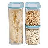 Mepal 3-teiliges Set Vorratsdosen mit Deckel - Lebensmittelbehälter Rechteckige - Küchenorganizer aus Kunststoff - Vorratsbehälter Luftdicht - 1x 2000 ml & 2x 1000 ml - Nordic Green