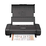 Canon PIXMA TR150 mobiler Drucker (WLAN, Cloud, AirPrint, 4.800 dpi x 1.200 dpi, Highspeed USB Typ C, OLED-Display, Tintenstrahldrucker), schwarz, 322 x 185 x 66 mm