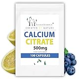 CALCIUM - Forest Vitamin - Calcium Citrate 500mg - 100 Kapseln - Calciumcitrat - Unterstützung bei der Vorbeugung eines niedrigen Calciumspiegels - Gesundheit & Schönheit