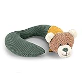 Sterntaler Nackenstütze Bär Ben, Alter: 9-36 Monate, Grün/Mehrfarbig, aus Plüsch, Polycotton und Jersey, Nackenhörnchen für Kinder/Ideal unterwegs für Reisen