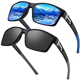 Farrobor Sonnenbrille Herren Polarisiert Sportbrille 2 Set für Männer Sportlich mit UV400 Schutz Sonnenbrillen Angeln Autofahren Sunglasses Men