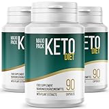 Keto Diet Kapseln | Hochwertige Inhaltsstoffe | für Frauen und Männer| 90 Kapseln pro Dose 3x