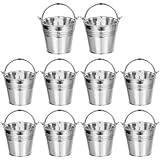 10er-Pack Mini-kunststoffeimer Griffen, Kleine Kunststoffeimer, Metallbehälter, Eimer Für Partygeschenke, Bastelgeschenke
