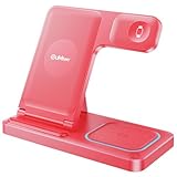 DUMTERR 3 in 1 Ladestation für Apple Watch und iPhone iPod, Apple Ladestation für iPhone 16 15 14 13 12 11 Pro Max, Wireless Charger für Apple Watch Serie/AirPods - Faltbare & tragbare