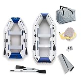HOME DELUXE - Schlauchboot Pike Small - Material: strapazierfähiges PVC- Maße: LxB ca. 230 x 128 cm - für bis zu 3 Personen | Beiboot, Motorboot, Ruderboot
