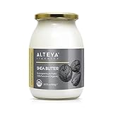 Alteya Organic Bio Sheabutter 900 g – USDA Organic Zertifiziert 100% Rein Vegan – alle Hauttypen, Natürliche Körperbutter - Gesicht, Lippen, Haare - Pflegt, Schützt, Befeuchtet