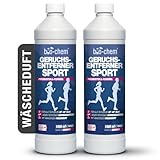 bio-chem Geruchsentferner Sport 2x 1000 ml | Waschzusatz gegen Schweißgeruch in Kleidung | Probiotisch & enzymatisch | Für Sport-, Outdoor- & Funktionswäsche | Made in Germany