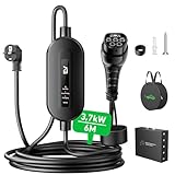 EVJUICION Ladekabel Elektroauto Typ 2 Schuko 3,68kW[1-phasig, 6m, 16A, IP67], EV Chargers mit Anzeigeleuchte für Elektroauto, EV Ladegerät für ID.3, ID.4, X1, 5ER, Model Y/3, GLA, und Anderen PHEV/EV