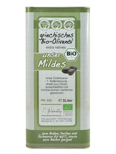 direct&friendly natives Bio Olivenöl extra aus der Mani Griechenland im 5l Kanister 0,25% Säure