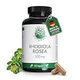 Rhodiola Rosea Kapseln - Hochdosiert: 500 mg pro Kapsel mit 3% Rosavinen & 1% Salidrosid - 4 Monate Vorrat (120 Kapseln) - Rosenwurz - Apothekenqualität - Green Naturals®
