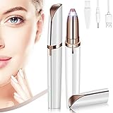 Wiederaufladbarer Augenbrauen trimmer Body Mini-Trimmer für Frauen,Augenbrauen-Lippen-Nase-Körper-Gesichtshaarentferner für Frauen mit Reinigungsbürste