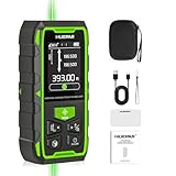 Huepar Laser Measure 396FT Laser Measuring Tool Digital Laser Distance Meters with 2 Bubble Levels, Backlit LCD, Measure Distance, Area and Volume and Pythagorean Mode SW-210GT