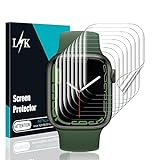 LϟK 8 Stücke Schutzfolie für Apple Watch Series 9/8/7 45mm Folie - Blasenfrei Kratzfest Anti-Staub HD Klar Selbstheilung Flexible TPU Displayschutzfolie für iWatch S9 45mm 2023