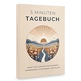 memoriecation 5 Minuten Tagebuch - Dein Journal für mehr Dankbarkeit, Achtsamkeit und Glück - Tagebuch für Erwachsene, Dankbarkeitstagebuch, Achtsamkeitstagebuch für 5 bis 6 Minuten Journaling