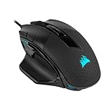 CORSAIR NIGHTSWORD RGB Kabelgebundene Tunable FPS/MOBA Gaming-Maus - 18.000 DPI - 10 Programmierbare Tasten - Gewichtssystem - iCUE-Kompatibel - PC, Mac, PS5, PS4, Xbox - Schwarz