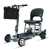 FREEJOYER Elektromobil für Senioren, Seniorenmobil Klappbar, Max 15Km/h, bis zu 25KM, Seniorenmobil Mobilitätsroller mit Korb (Blue, Batterie 8AH)