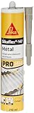 Sika Flex 147 Metall, hellgrau, Polymerkleber speziell für Metall, Spachtelmasse für alle Metalle, innen und außen, 290 ml
