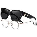 KANASTAL Übergroße Überbrille Sonnenbrille Damen Polarisiert Überzieh Sonnenbrille Herren Überziehbrille für Brillenträger UV400 Schutz Sonnenüberbrille Fit over Brille