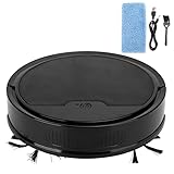 Qcwwy Compact Smart Vakuum Cleaner 1600Pa USB -Ladungsmaschine für Zuhause Einfach zu Verwenden auf Verschiedenen Bodenabssize: 10.3x10.3x2.8in (Black)