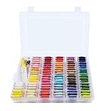 Peirich Stickgarn Kreuzstichfäden, 104 Farben Stickgarne mit Organizer Aufbewahrungsbox Stickgarn Armband String Stickset 43 Stück Kreuzstichwerkzeuge
