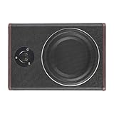 HKDAZZLYN 8 Zoll 600W Subwoofer Aktiv Powered Untersitz-Auto Audio Subwoofer 12V eingebautem Verstärker für Auto-LKW-Wohnmobil, schwarz