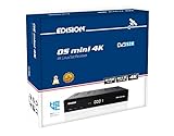 Edision OS Mini 4K S2X - Linux E2 SAT Receiver H.265/HEVC (1x DVB-S2X, Multistream, Blind Scan, 4K 2160p, 2X USB, HDMI, LAN, Fernbedienung 2in1, Kartenleser) [vorprogrammiert für Astra Hotbrid]
