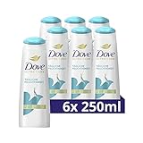 Dove 2in1 Shampoo & Spülung tägliche Feuchtigkeitspflege intensive Pflege für geschmeidiges Haar 250 ml 6 Stück