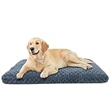 CALIYO Hundebett Grosse Hunde, Waschbar Hundekissen, Hundebetten für große, Mittelgroße Hunde, Flauschige und bequeme Hundesofa, Grau Blau, 109x72x10CM