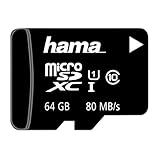 Hama microSDXC 64GB Class 10 UHS-I 80MB/s Karte inkl. SD Adapter