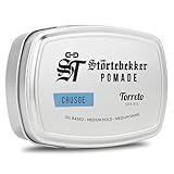 NEU: Störtebekker® Premium Pomade Ölbasiert Crusoe - Pomade Herren 'Torreto Series' - Mittlerer Halt - Mittlerer Glanz - Haarwachs 125ml - Barbershop Haarpomade - Haarstyling Made in Germany