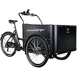 ZÜNDAPP Cargo C2426 E Bike 26/24 Zoll für Damen und Herren 155-190 cm Lastenfahrrad Elektro für Kindertransport Ebike Pedelec mit 7 Gangschaltung Scheibenbremsen (53 cm, schwarz)