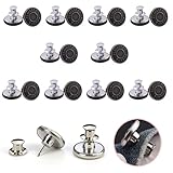 10 Stück Jeans Knöpfe Ohne Nähen, 17mm Button Pins Jeans, Hosenknöpfe Zum Stecken, DIY Jeansknopf, Knöpfe Hosen Enger Machen, Jeans Knöpfe zum Erweitern oder Reduzieren der Hosengröße(Bronze)