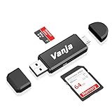 Vanja SD Kartenleser Adapter Micro USB SD Card Reader & USB kartenlesegerät SD Karten für SDXC, SDHC, SD, MMC, RS-MMC, Micro SDXC, Micro SDHC, Micro SD Karte und UHS-I Karten