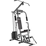 tectake 800546 Kraftstation Fitnessstation Heimtrainer | Butterflymodul | Latzugstange | Beinstreckervorrichtung - Verschiedene Modelle (Typ 2 | No. 402757)