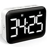 NOKLEAD digitaler Küchentimer zum Kochen: Magnetischer Countdown-Timer mit großer LED-Anzeige, einstellbare Lautstärke und Helligkeit, einfach zu bedienen für Kinder Ältere (einschließlich Batterien)