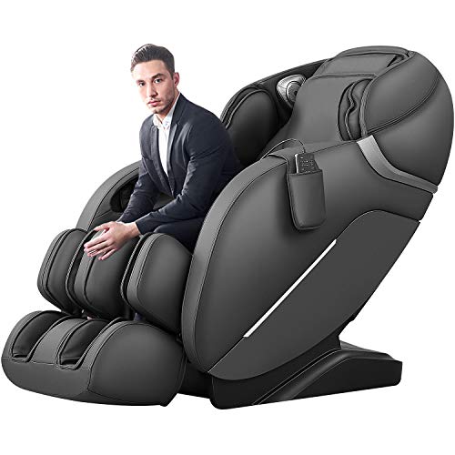 iRest Massagesessel für den ganzen Körper, Massagestuhl , Zero Gravity, 3D-Robotische Hände mit SL-Spur Massage der Wirbelsäule Shiatsu, Bluetooth-Lautsprecher, Rückenheizung, Massagerolle
