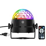 Gobikey Discokugel,360° Swiveling Music Activated Disco Light LED Party Lamp featuring Remote,3W RGB Dynamic Effects,4M/13ft USB,Suitable for Party,Halloween,Kids' Gatherings & Weddings