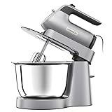 Kenwood Chefette HMP54.000SI - Handmixer und Küchenmaschine in einem, 3,5 l Edelstahl-Schüssel, variable Geschwindigkeit + Pulse-Funktion, 650 Watt, Silber