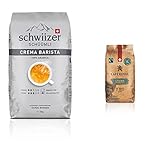 Schwiizer Schüümli Crema Barista Ganze Kaffeebohnen, 1 kg & Café Royal Honduras Crema Kaffeebohnen 1kg - Intensität 3/5-100% Arabica Fairtrade