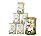 Dehner Best Nature Hundefutter, Nassfutter getreidefrei, für ausgewachsene Hunde, Lamm / Kartoffeln / Petersilie, 6 x 400 g Dose (2.4 kg)